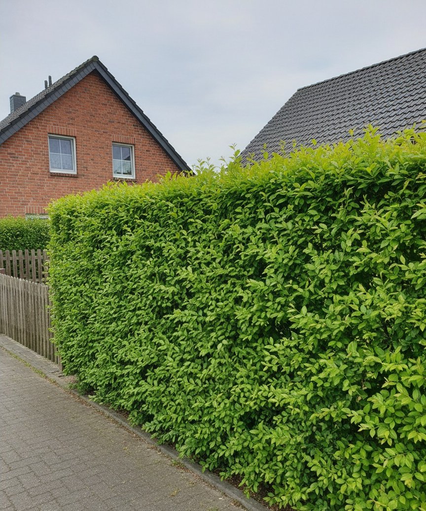 Hainbuchen-Hecke — nach dem Schnitt
