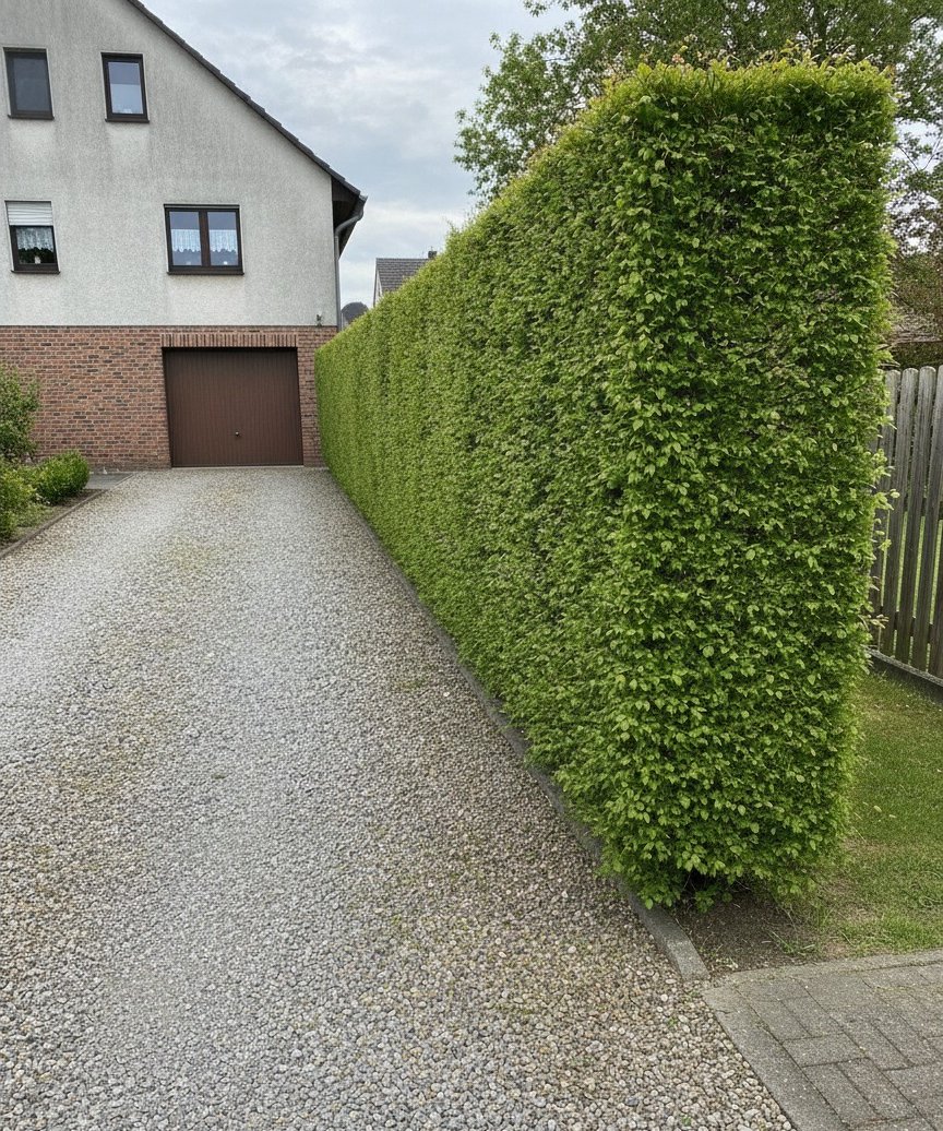 Feldahorn-Hecke — nach dem Schnitt