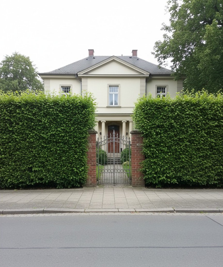 Hainbuche-Hecke — nach dem Schnitt